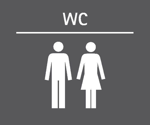 Motiv: (M0130) WC weiss-grau